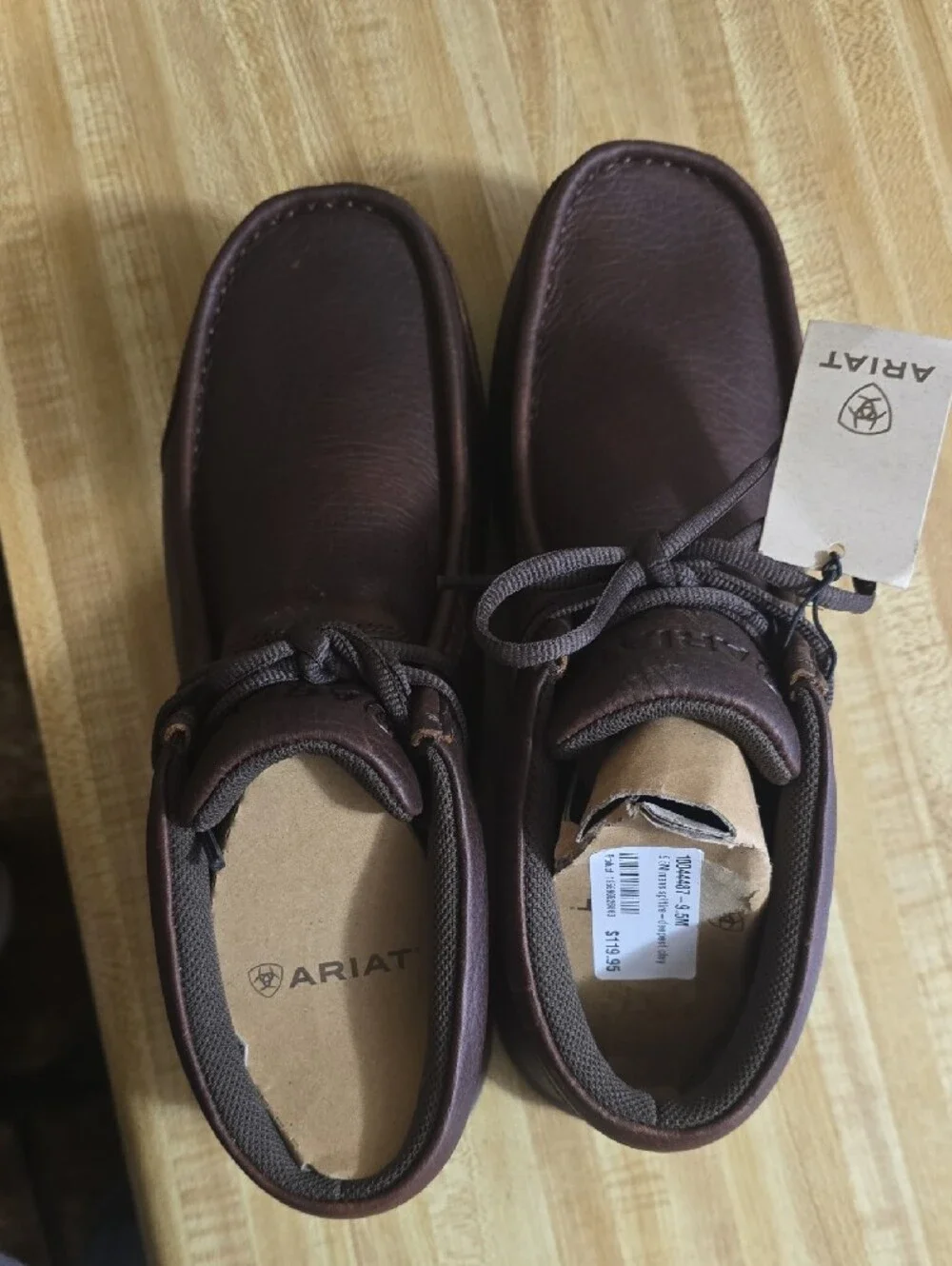 Ariat Men's 9.5 D Spitfire  Dark Brown Leather Chukka Moc Toe Boots NWT